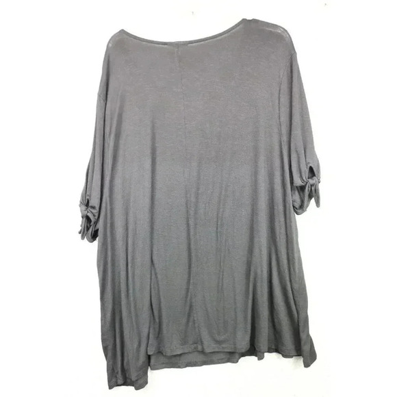 Catherine's Rayon Short Tie Sleeves T-Shirt-Size 3X(26-28W)-Embroidered - Picture 7 of 8